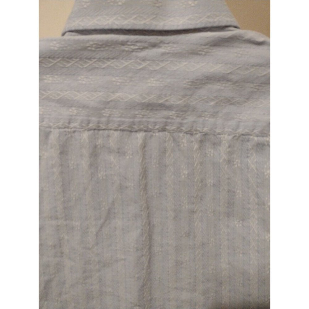 Men's ROBERT GRAHAM Blue Striped Geometric Long Sleeve Button Shirt XL Cotton - Picture 13 of 13